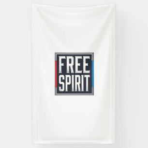 Vintage patriotischer Free Spirit Box Grafikdesign Banner