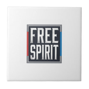 Vintage patriotischer Free Spirit Box Grafikdesign Fliese
