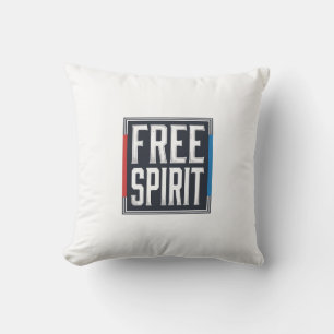 Vintage patriotischer Free Spirit Box Grafikdesign Kissen