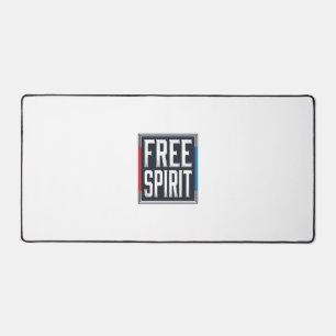 Vintage patriotischer Free Spirit Box Grafikdesign Schreibtischunterlage