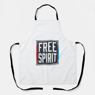 Vintage patriotischer Free Spirit Box Grafikdesign Schürze