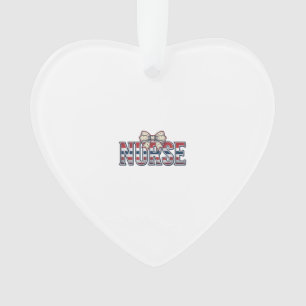 Vintage patriotischer Krankenpfleger-Schleife-Shir Ornament