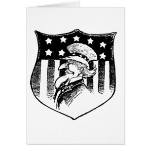 Vintage-patriotischer Onkel Sam und amerikanische 