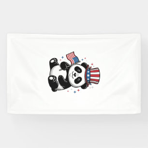 Vintage patriotischer Panda-Flag-Shirt-Entwurf_1 Banner
