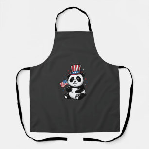 Vintage patriotischer Panda-Flag-Shirt-Entwurf_1 Schürze