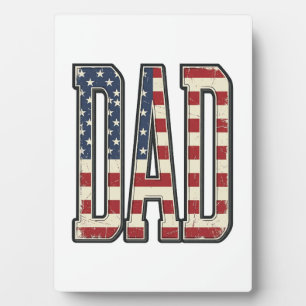 Vintage patriotischer Papa-Flaggen-Lettering-Shirt Fotoplatte