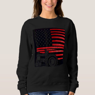 Vintage patriotischer Traktor auf einer Farm   Ame Sweatshirt