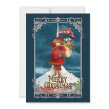 Vintage patriotischer Weihnachtsmann