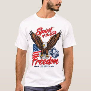 Vintage patriotischer Weißkopfseeadler amerikanisc T-Shirt