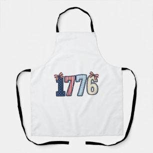 Vintage patriotisches 1776-Band-Shirt-Design_1 Schürze