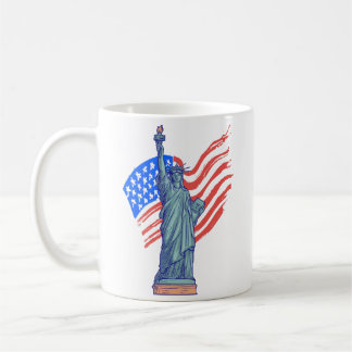Vintage-patriotisches 4.-Juli-Design Kaffeetasse