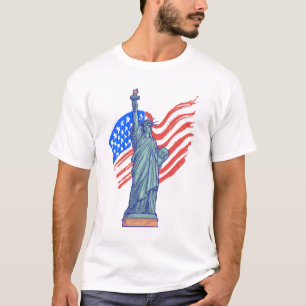 Vintage-patriotisches 4.-Juli-Design T-Shirt