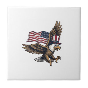 Vintage-patriotisches-Adler-Flag-Shirt-Design_1 Fliese
