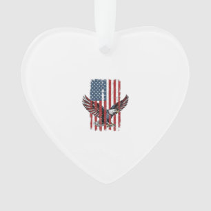 Vintage-patriotisches-Adler-Flag-Shirt-Design_1 Ornament