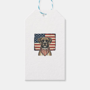 Vintage-patriotisches Boxer-Hund-Flagge-Shirt-Desi Geschenkanhänger