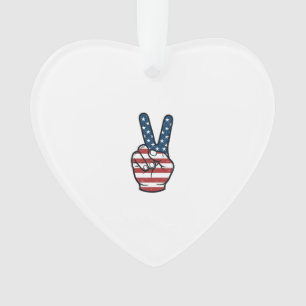Vintage patriotisches Friedenszeichen Hand Vektor Ornament
