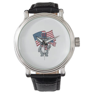 Vintage patriotisches Koala-Flag-Shirt-Design_1 Armbanduhr