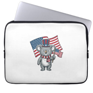 Vintage patriotisches Koala-Flag-Shirt-Design_1 Laptopschutzhülle