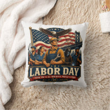 Vintage patriotisches Labor Day Adler-Arbeiter-Des