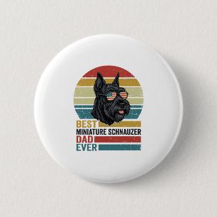 Vintage-patriotisches Miniature Schnauzer Dad-Shir Button