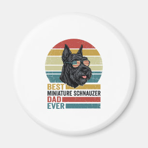 Vintage-patriotisches Miniature Schnauzer Dad-Shir Magnet