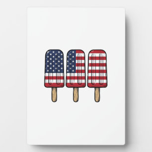 Vintage patriotisches Popsicle-Flag-Shirt-Design_1 Fotoplatte