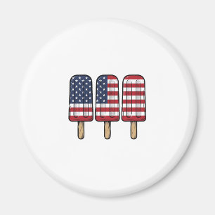 Vintage patriotisches Popsicle-Flag-Shirt-Design_1 Magnet