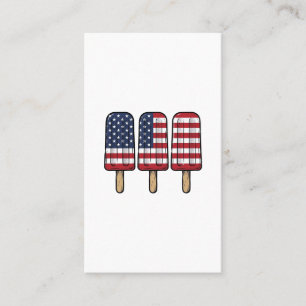 Vintage patriotisches Popsicle-Flag-Shirt-Design_1 Visitenkarte
