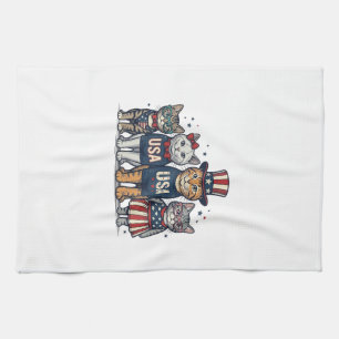 Vintage patriotisches Sonnenblumen-Liebe-Shirt-Des Geschirrtuch