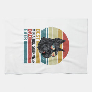 Vintage-patriotisches T-Shirt mit Miniature Schnau Geschirrtuch