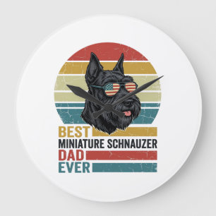 Vintage-patriotisches T-Shirt mit Miniature Schnau Große Wanduhr
