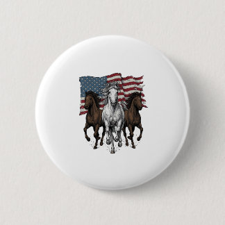 Vintage patriotisches Vektordesign galoppierender  Button