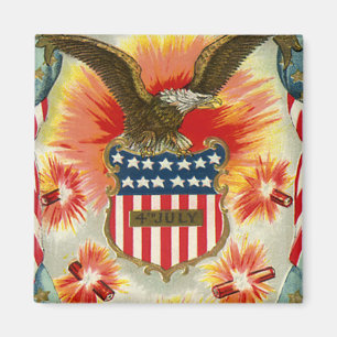 Vintage-Patriotismus 4. Juli Adler und amerikanisc Magnet