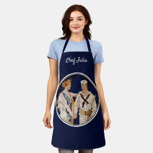 Vintage-Patriotismus, Lady Liberty mit Matrosen de Schürze