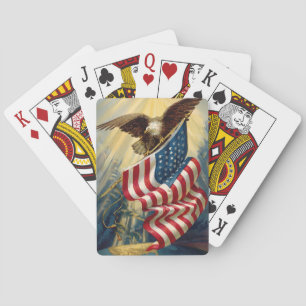 Vintage Patriotismus, patriotischer Adler amerikan Spielkarten