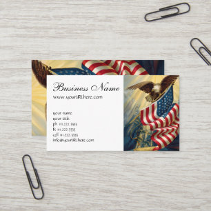 Vintage Patriotismus, patriotischer Adler amerikan Visitenkarte