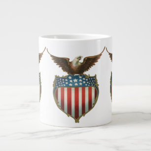 Vintage Patriotismus, stolzer Adler über der ameri Jumbo-Tasse