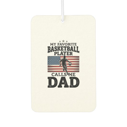 Vintage-Patriotismus-T-Shirt mit Basketball-Vater- Autolufterfrischer (Vorderseite)