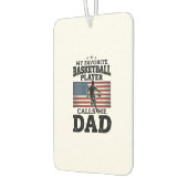 Vintage-Patriotismus-T-Shirt mit Basketball-Vater- Autolufterfrischer (Links)