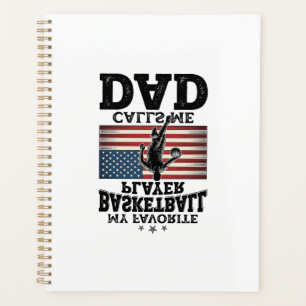 Vintage-Patriotismus-T-Shirt mit Basketball-Vater- Planer
