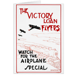 Vintage Patriotismus, Victory Loan Flyer Flugzeuge