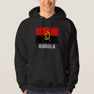 Vintage patrouillische Angola Flag Retro gestört Hoodie