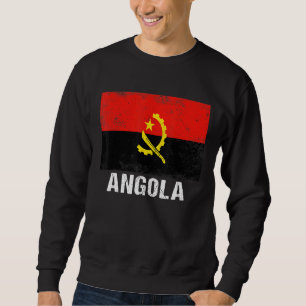 Vintage patrouillische Angola Flag Retro gestört Sweatshirt