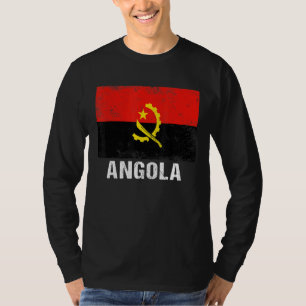 Vintage patrouillische Angola Flag Retro gestört T-Shirt