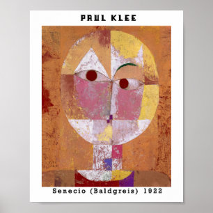 Vintage Paul Klee Gesicht Abstract Art Bauhaus Poster