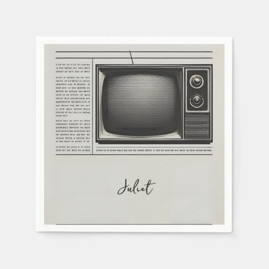 Vintage Pays Old Retro Newspaper Brautparty Serviette (Vorderseite)