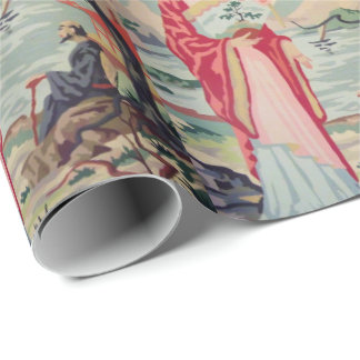 Vintage-PBN-Asiatin-Wrapper-Papier Geschenkpapier