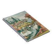 Vintage PBN Schwan-landschaftliches Notizbuch des Notizblock (Rechte Seite)