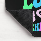 Vintage PEACE LIEBE TECHNOLOGIE Retro Computerunte Mousepad (Ecke)