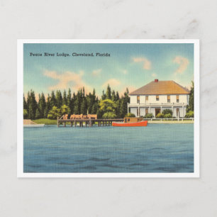 Vintage Peace River, Florida Postkarte